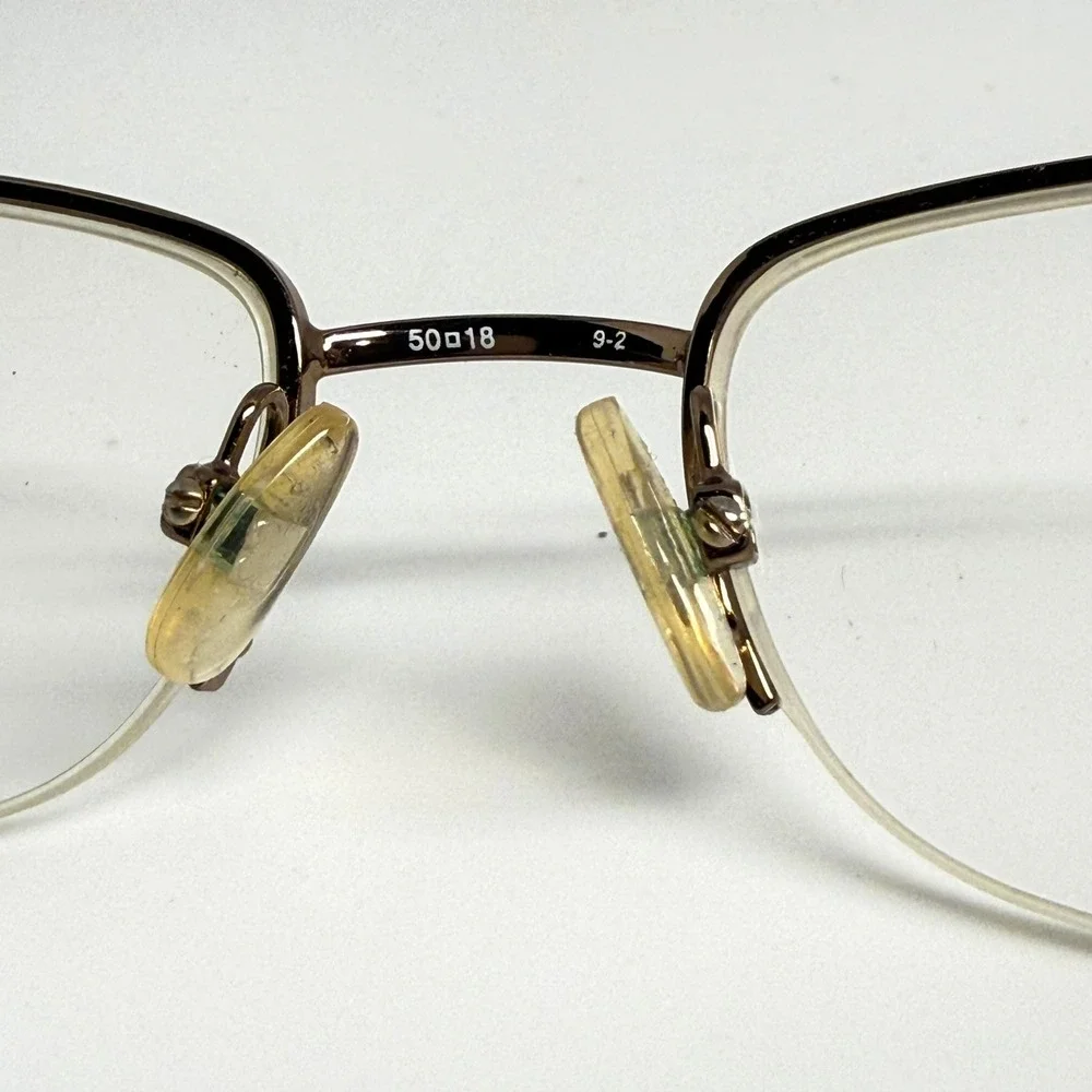Liz Claiborne L337 0JTT Gold Green Semi Rimless Eyeglass Frames 50-18-130